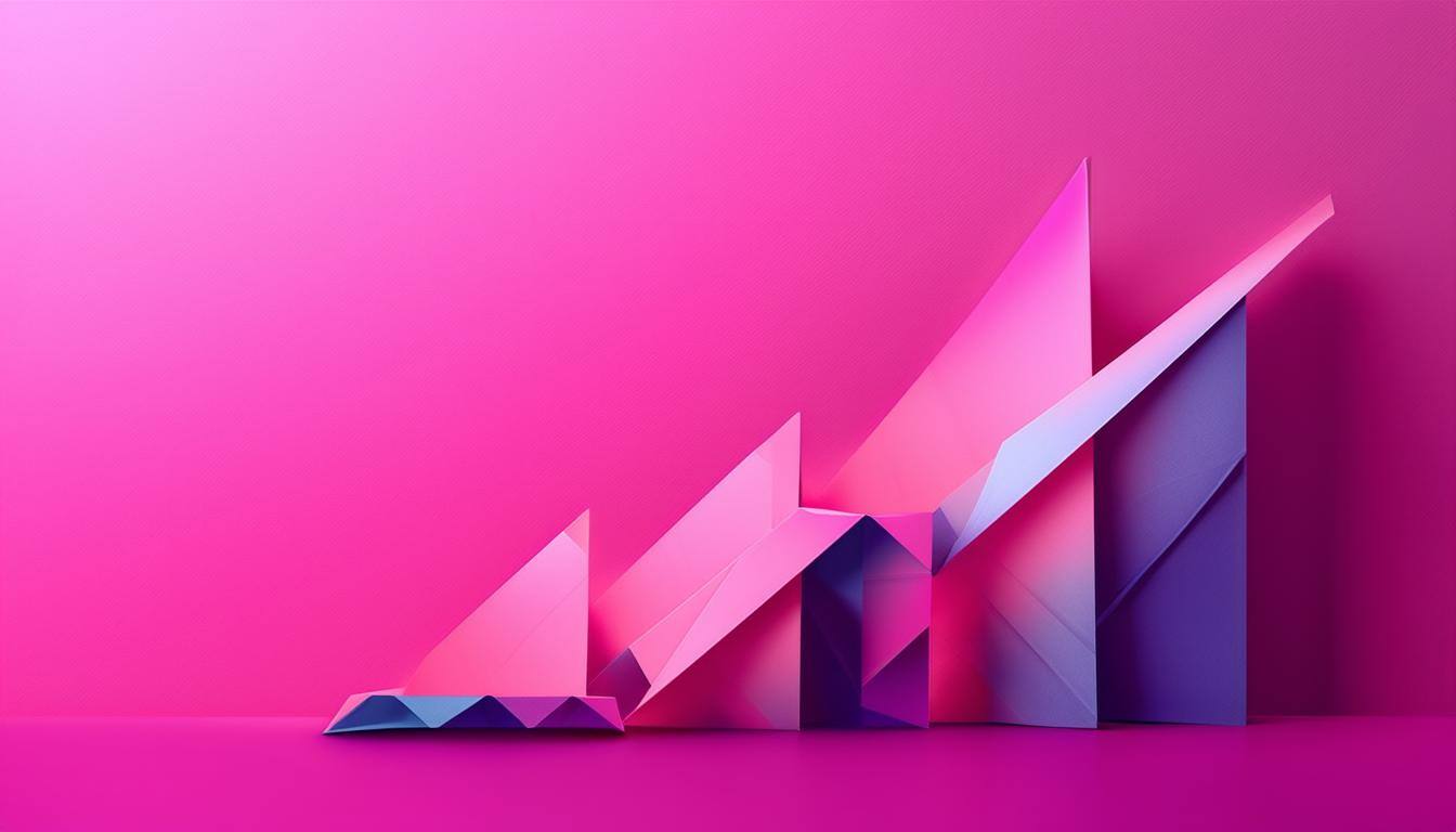 career growth opportunity abstract art with magenta background gradient-2