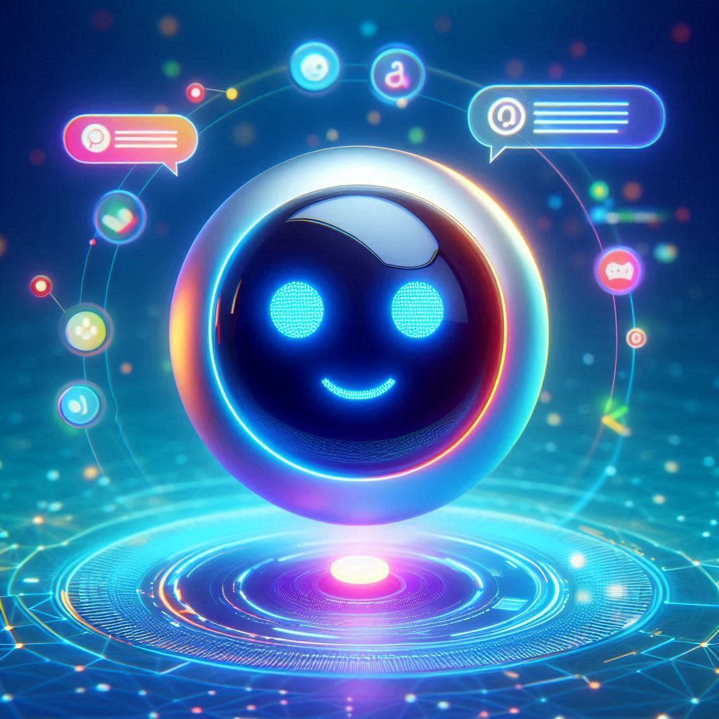 Featured image of a smiling AI assistant in a futuristic digital interface, representing advanced multi-agent system technology.